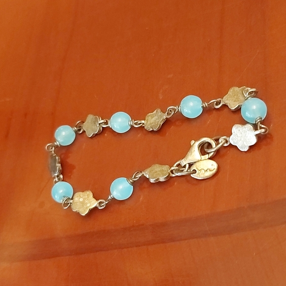 Sterling bracelet with plastic beads - Picture 8 of 10